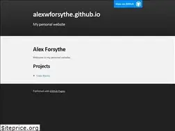 Sites similar to alexwforsythe.com