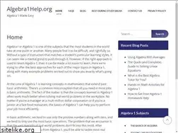 Sites similar to algebra1help.org