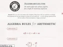 Sites similar to algebrarules.com