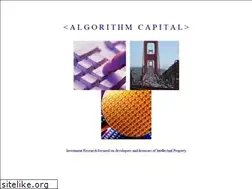Sites similar to algorithmcapital.com
