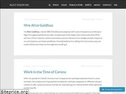 Sites similar to alicegoldfuss.com