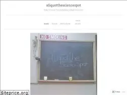 Sites similar to aliquotthesciencespot.com