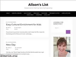 Sites similar to alisonslist.com