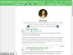 Sites similar to alisonwheeler.com