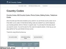 Sites similar to allcountrycodes.org