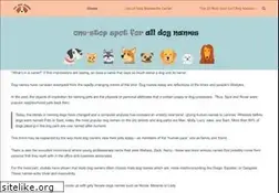 Sites similar to alldognames.com
