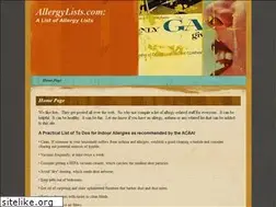 Sites similar to allergylists.com