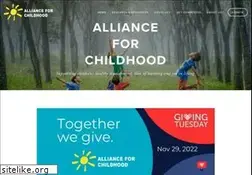 Sites similar to allianceforchildhood.org