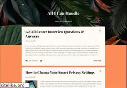 Sites similar to allicanhandle.blogspot.com