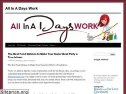 Sites similar to allinadaysworkblog.com