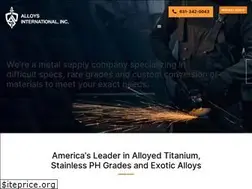 Sites similar to alloysintl.com