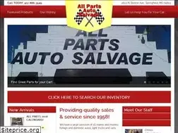 Sites similar to allpartsautosalvage.com
