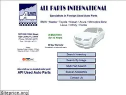 Sites similar to allpartsint.com