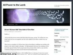 Sites similar to allpowertothelamb.com