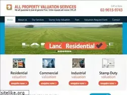 Sites similar to allpropertyvaluation.com.au