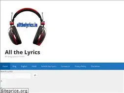 Sites similar to allthelyrics.in