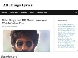 Sites similar to allthingslyrics.com