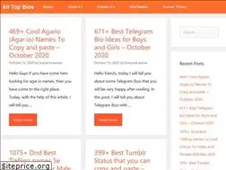 Sites similar to alltopbios.com