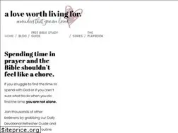 Sites similar to aloveworthlivingfor.com