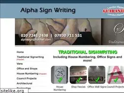 Sites similar to alphasignwriting.co.uk