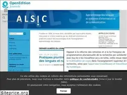 Sites similar to alsic.revues.org