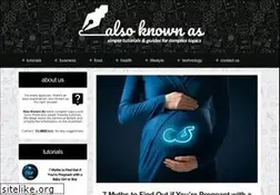 Sites similar to alsoknownas.ca