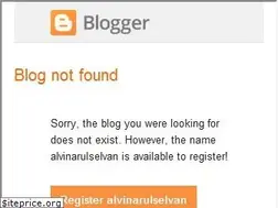 Sites similar to alvinarulselvan.blogspot.com