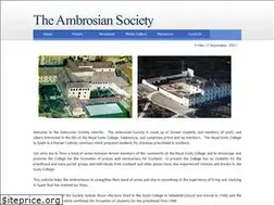 Sites similar to ambrosiansociety.org.uk