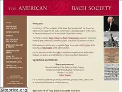 Sites similar to americanbachsociety.org