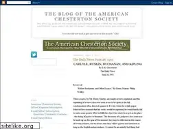 Sites similar to americanchestertonsociety.blogspot.com