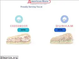 Sites similar to americanhero.menu