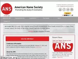 Sites similar to americannamesociety.org