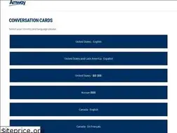 Sites similar to amwayconversationcards.com