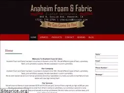 Sites similar to anaheimfoamandfabric.com