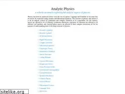Sites similar to analyticphysics.com