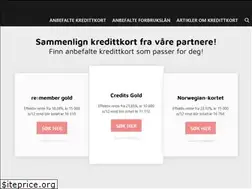 Sites similar to anbefaltekredittkort.no