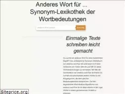 Sites similar to anderes-wort-fuer.de