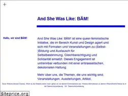 Sites similar to andshewaslikebam.de