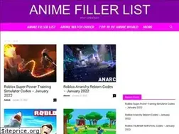 Sites similar to animefillerlists.com