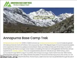 Sites similar to annapurnabasecamptreks.com