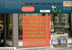 Sites similar to anneshealthfood.com