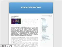 Sites similar to anopendooroflove.org