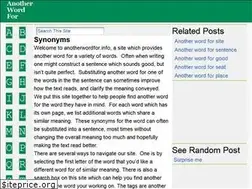Sites similar to anotherwordfor.info