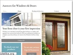 Sites similar to answersforwindowsanddoors.com