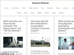 Sites similar to answersuniverse.com