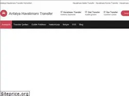 Sites similar to antalyahavalimanitransfer.org