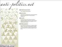 Sites similar to anti-politics.org