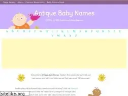 Sites similar to antiquebabynames.com