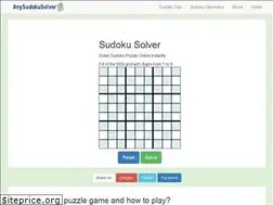 Sites similar to anysudokusolver.com
