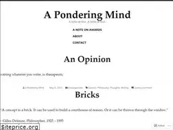 Sites similar to aponderingmind.org